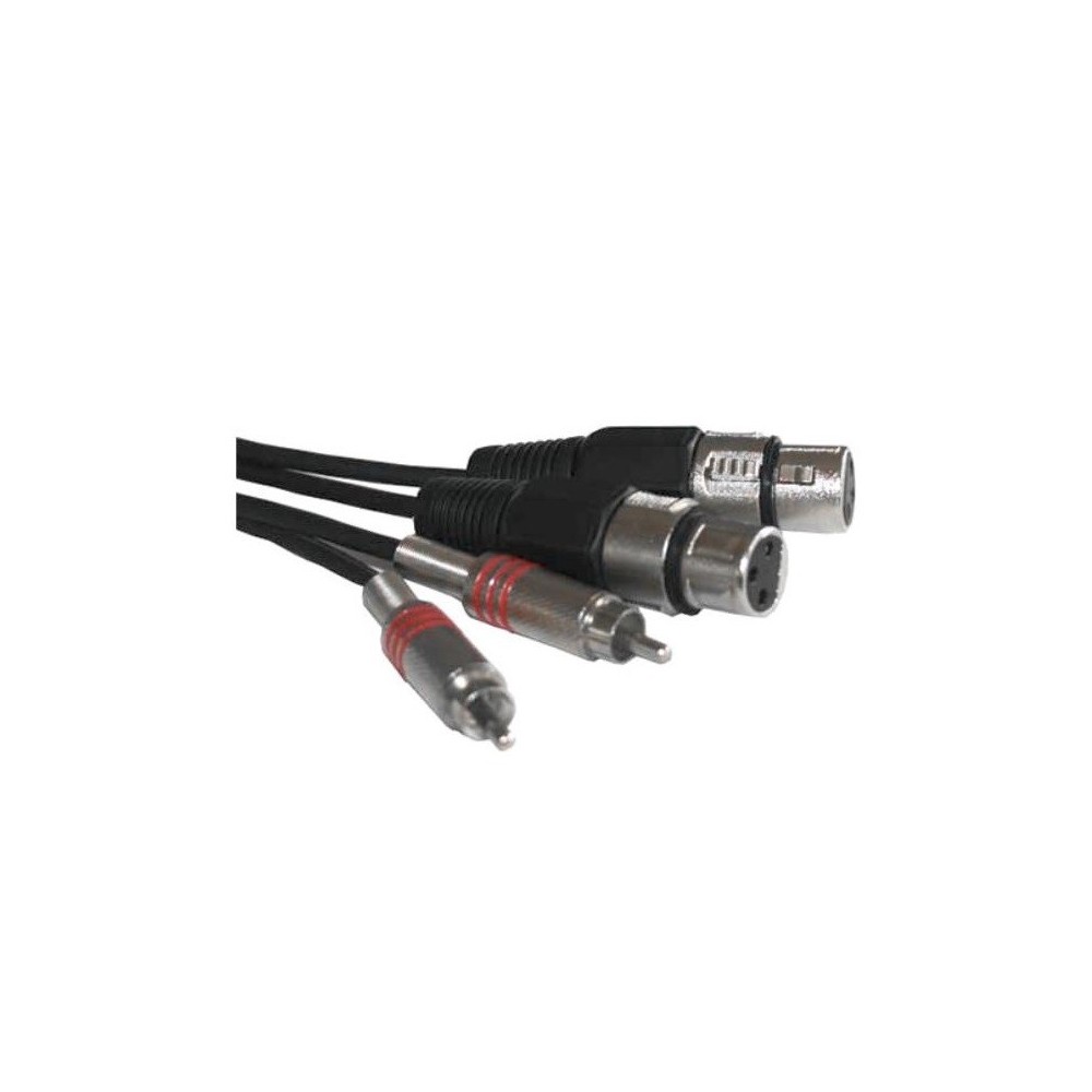 EXTENSAO 2 XLR FEMEA / 2 RCA MACHO 3MTS