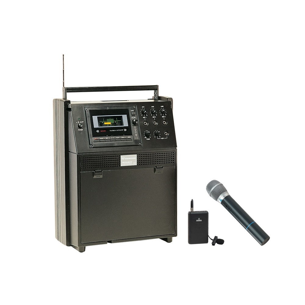 COLUNA PORTATIL C/LEITOR E GRAV.CASSETES+MICRO S/ FIOS COLUNA PORTATIL C/LEITOR E GRAV.CASSETES+MICRO S/ FIOS