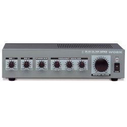 WORK PA50 AMPLIFIFICADOR 4-8-16 0hms E 100V  2XMIC+2XAUX WORK