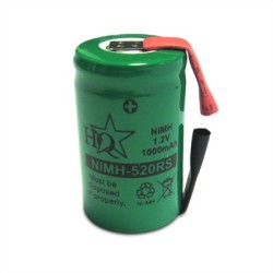 BATERIA RECARREGAVEL NI-MH 1.2V 2400MAH COM PATILHAS
