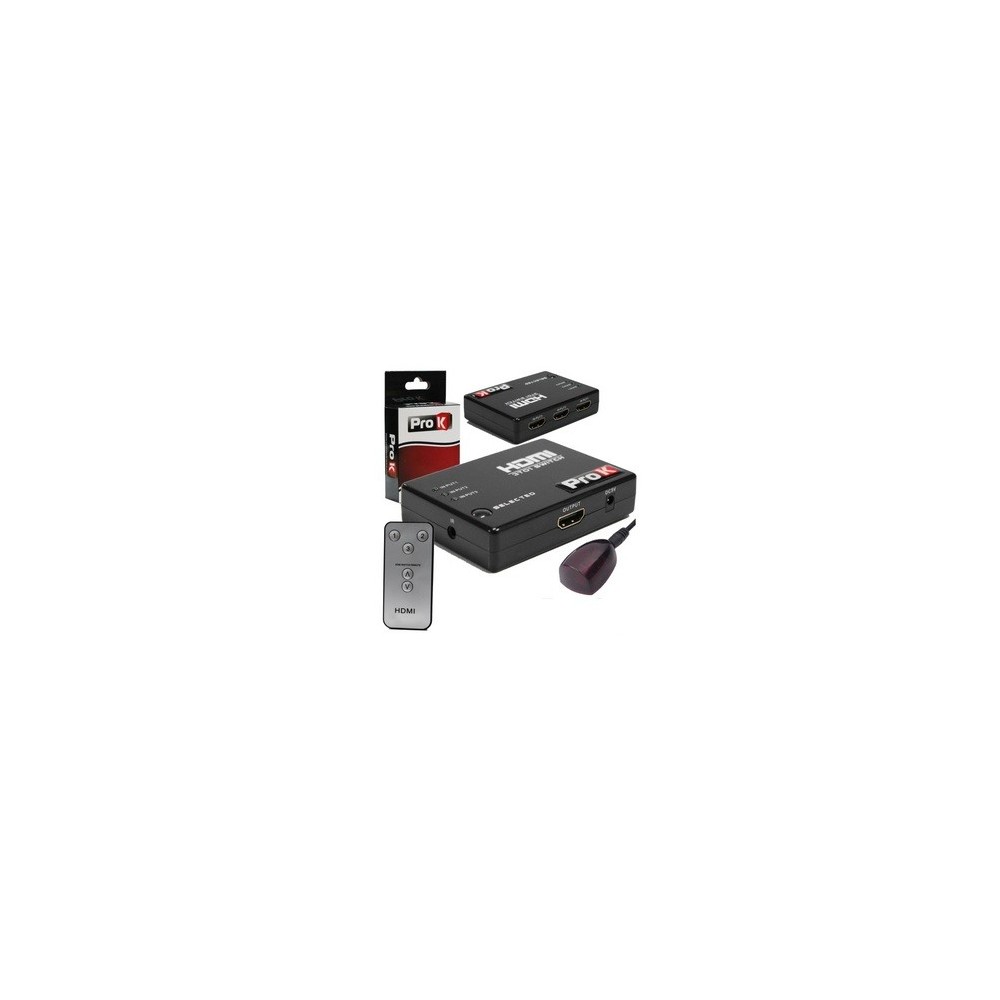 COMUTADOR HDMI AMPLIFICADO 3 ENTRADAS 1 SAIDA