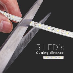 FITA LED SMD  60LED 12VDC 5W BRANCO FRIO IP65 (METRO)