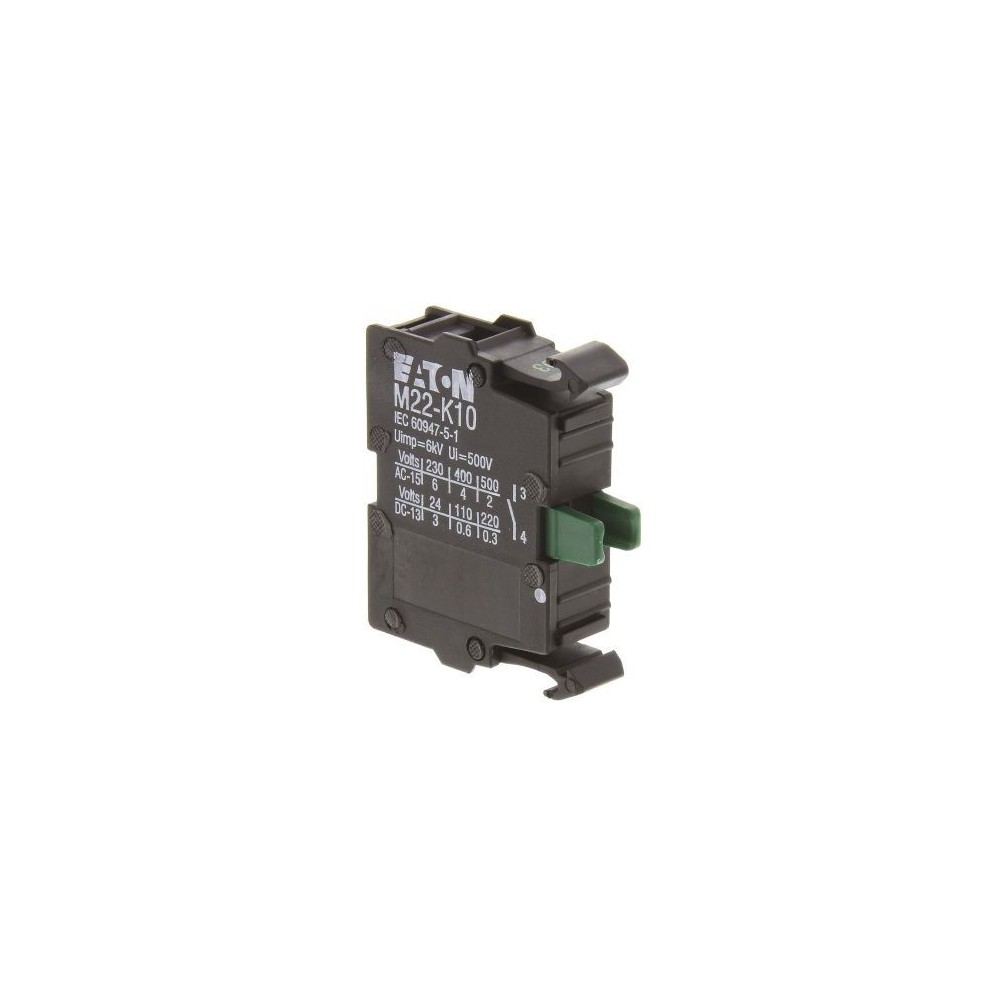 BLOCO CONTACTOS NA 6A/230VAC 3A/24VDC 22mm -25+70ºC