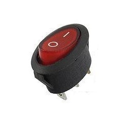 INTERRUPTOR OVAL SIMPLES ON-OFF COM LUZ  5A 250V