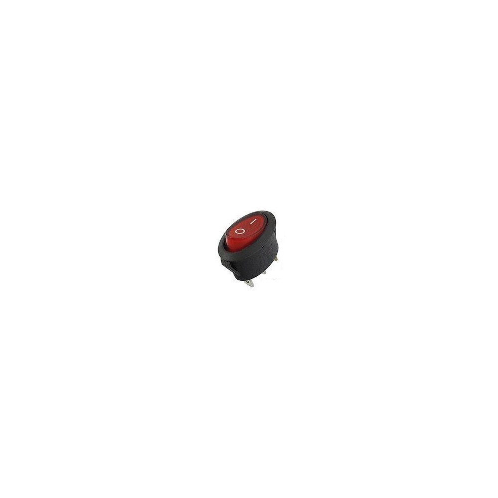 INTERRUPTOR OVAL SIMPLES ON-OFF COM LUZ  5A 250V