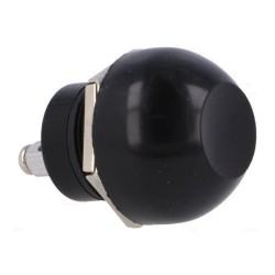 PULSADOR BORRACHA PRETO OFF-(ON) SPST-NO 12VDC 10A C/ PARAFUSO