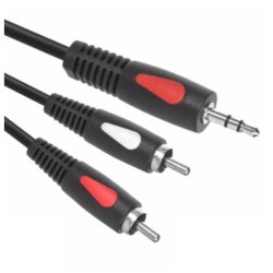 EXTENSAO JACK 3.5 MACHO STEREO / 2xRCA MACHO 3MTS