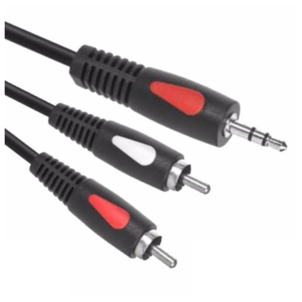 EXTENSAO JACK 3.5 MACHO STEREO / 2xRCA MACHO 3MTS