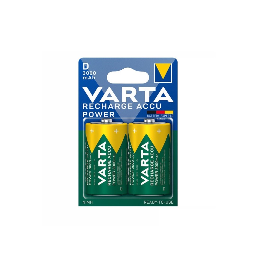 PACK 2 PILHAS RECARREGAVEIS  R20 1,2V NI-MH D