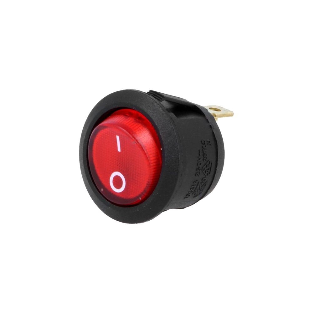 INTERRUPTOR ON-OFF LUMINOSO VERMELHO 12V