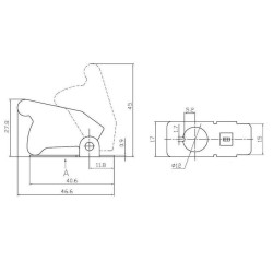 TAMPA 12,2MM VERMELHA PARA INTERRUPTOR