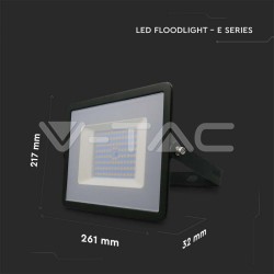 PROJECTOR SLIM SMD 100W 100-240V IP65 6500K PRETO