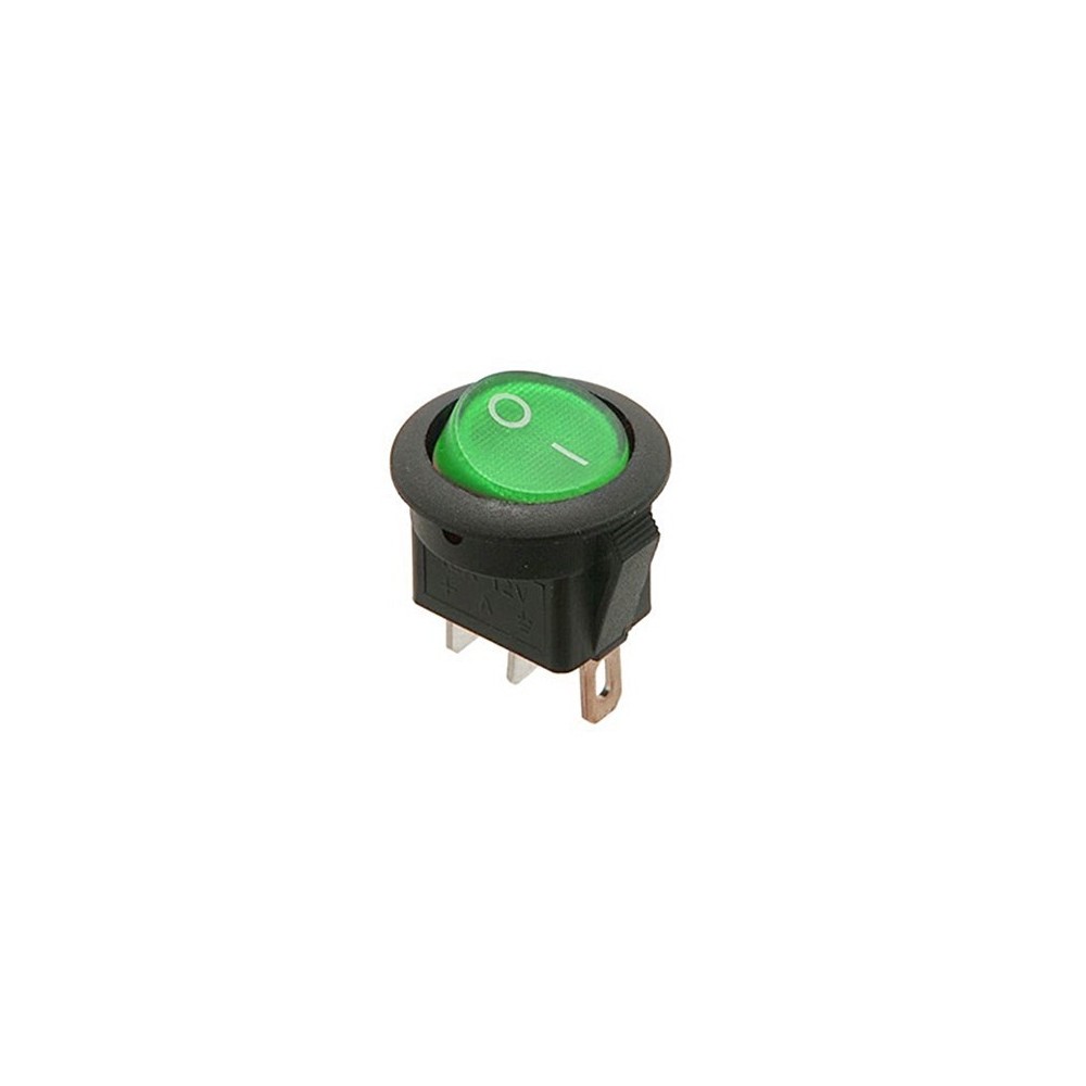 INTERRUPTOR ON-OFF LUMINOSO VERDE 12V