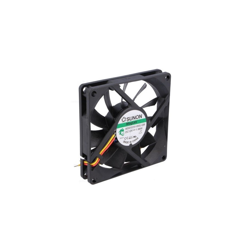 VENTILADOR 12VDC 80X80X15mm 3 FIOS SUNON