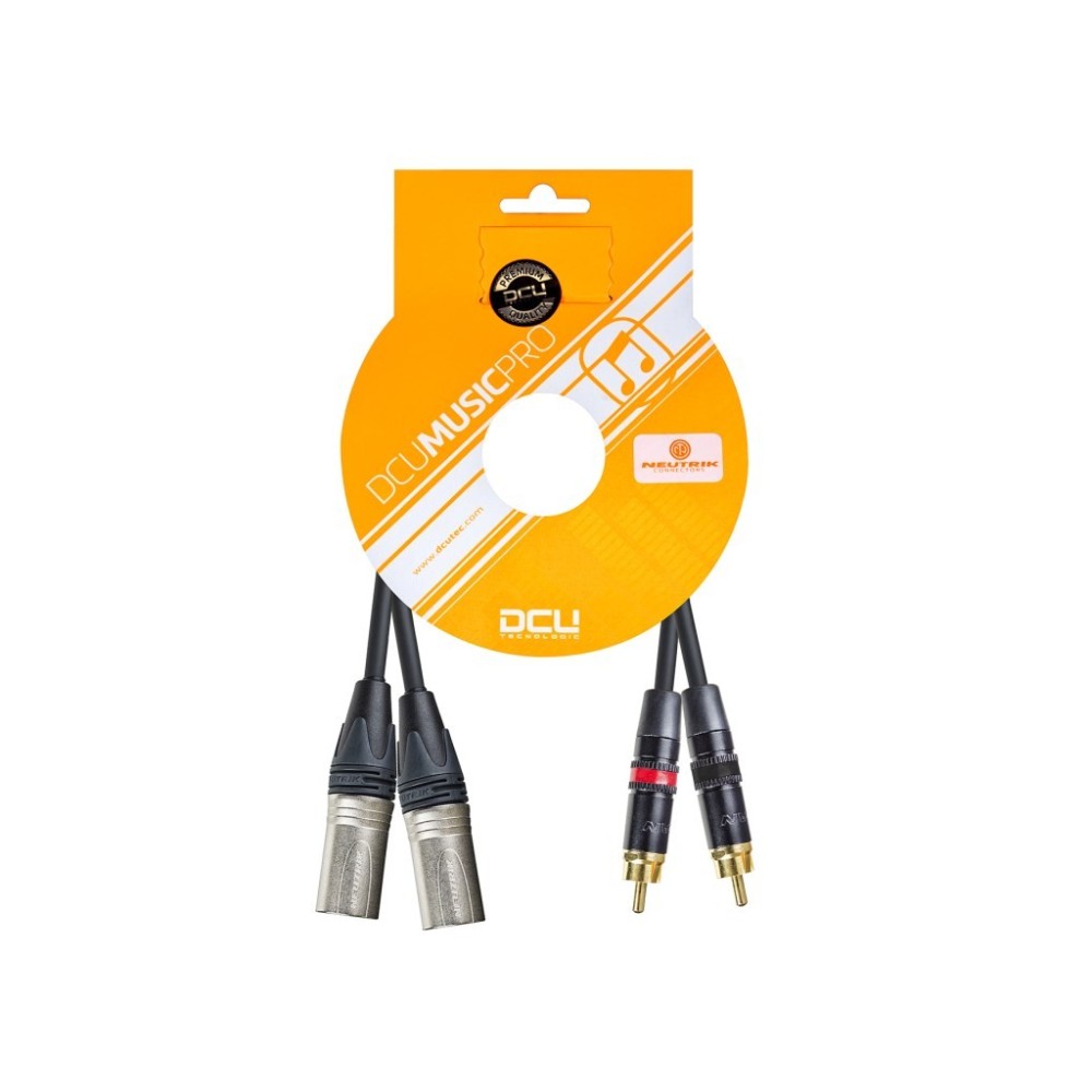 EXTENSAO 2 XLR MACHO NEUTRIK / 2 RCA MACHO 2MT REAN EXTENSAO 2 XLR MACHO NEUTRIK / 2 RCA MACHO 2MT REAN