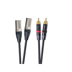 EXTENSAO 2 XLR MACHO NEUTRIK / 2 RCA MACHO 2MT REAN