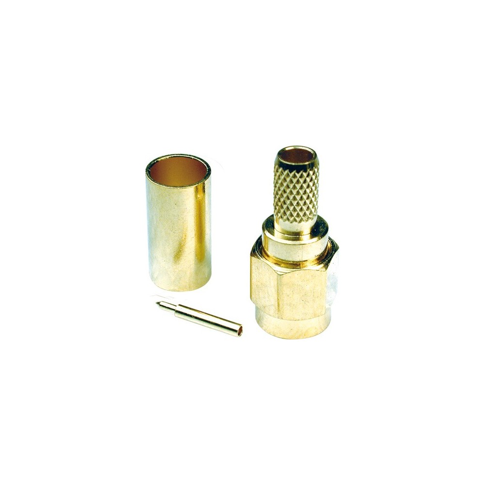 FICHA SMA MACHO INVERTIDO (RP) RG174 DE CRAVAR
