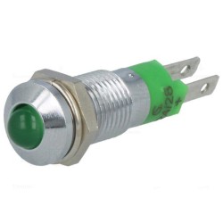 LED VERDE COM SUPORTE METAL 24V 8,2mm IP40
