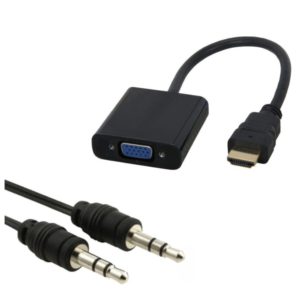 CABO ADAPTADOR HDMI / VGA FEMEA C/ CABO AUDIO 0.20MT