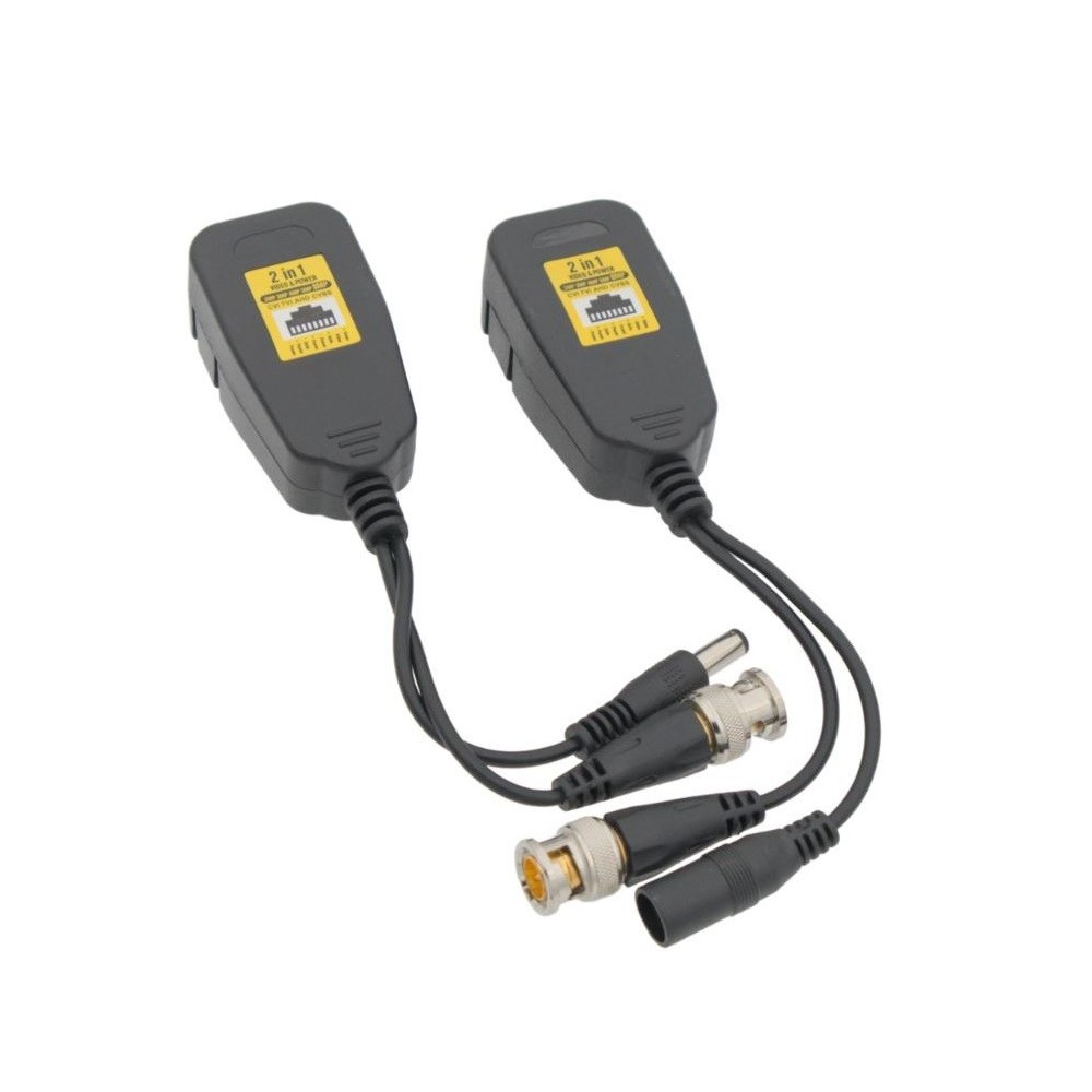 CONVERSOR PASSIVO 2XBALUN VIDEO AUDIO C/DC RJ45