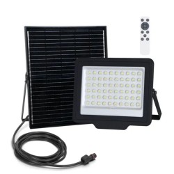 PROJECTOR LED COM PAINEL SOLAR 200W 6500K IP65
