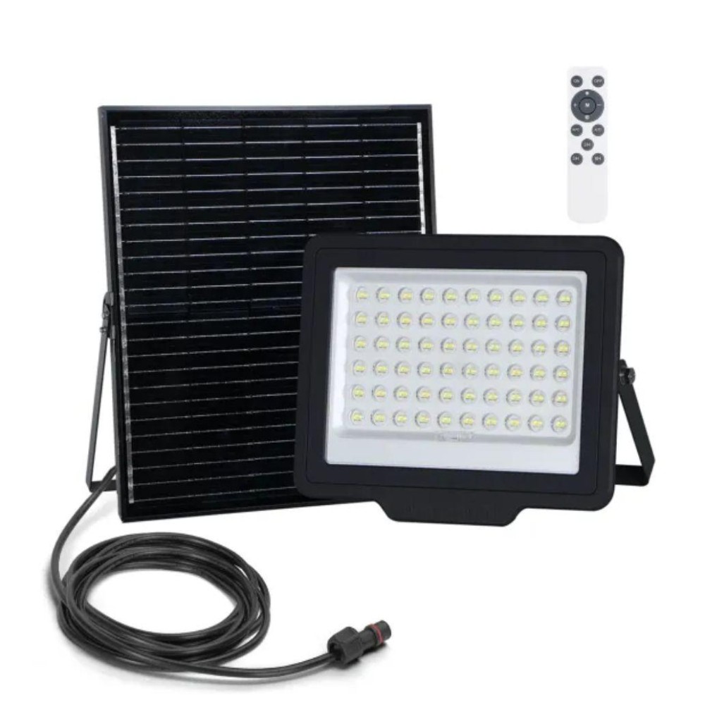 PROJECTOR LED COM PAINEL SOLAR 200W 6500K IP65
