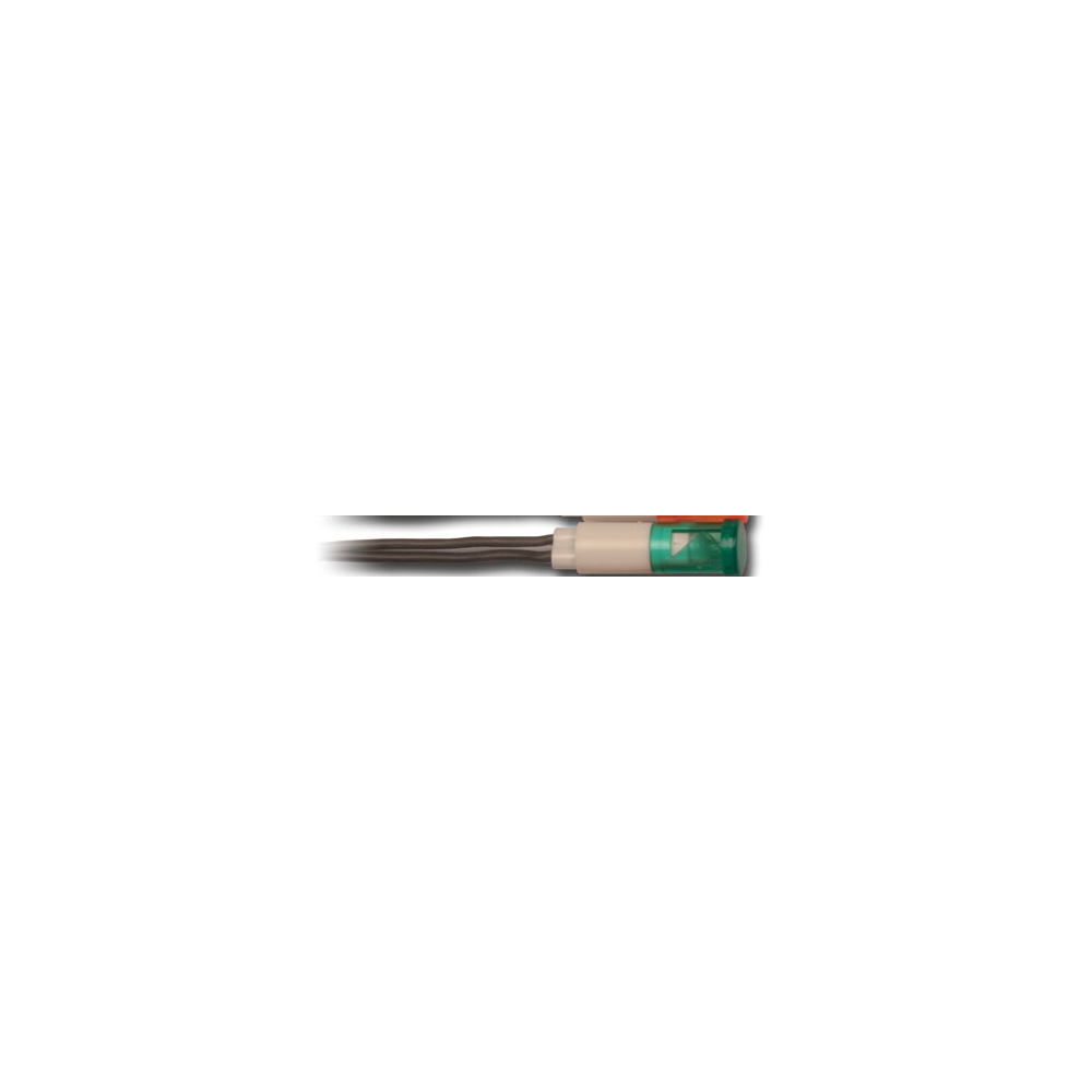 SINALIZADOR LUMIN.220V C/FIOS SILICONE VERDE