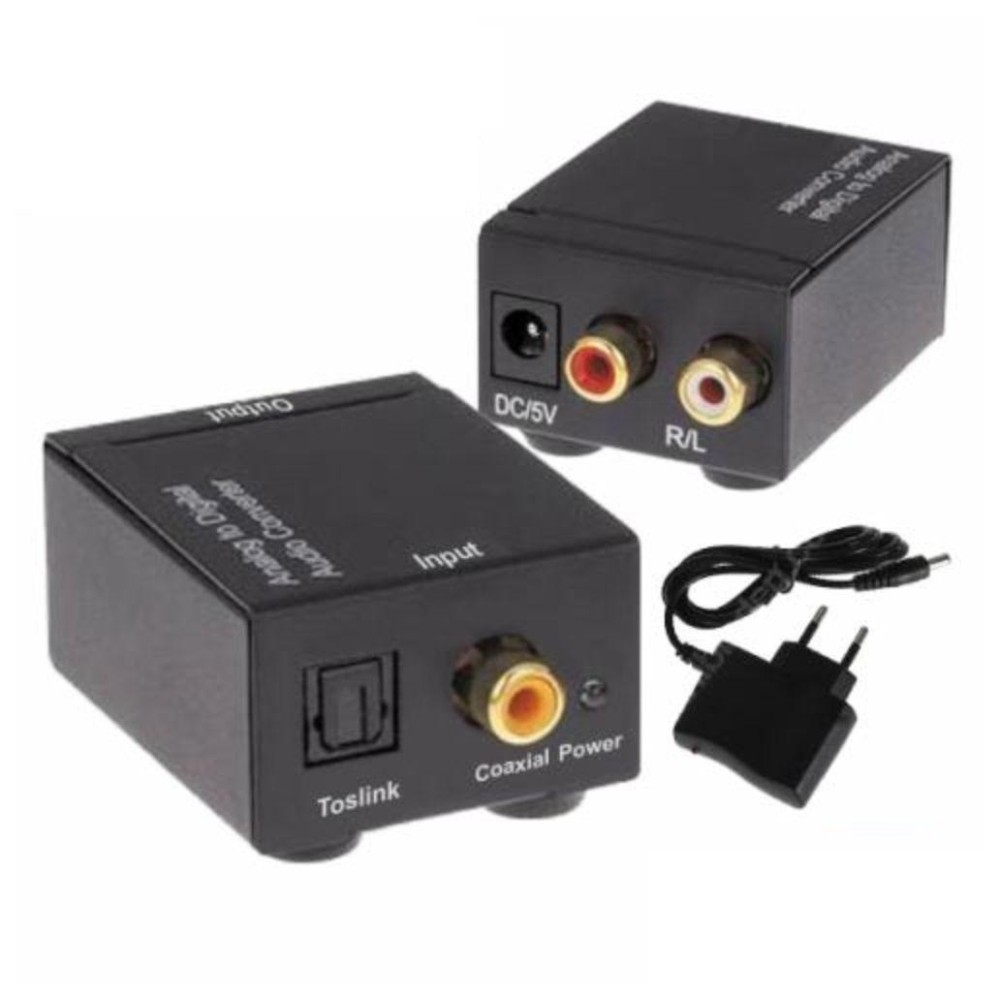 CONVERSOR ENTRADA AUDIO DIGITAL COAXIAL / SAIDA ANALOGICA 2 RCA