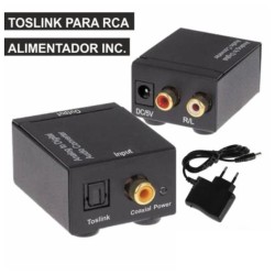 CONVERSOR ENTRADA AUDIO DIGITAL COAXIAL / SAIDA ANALOGICA 2 RCA