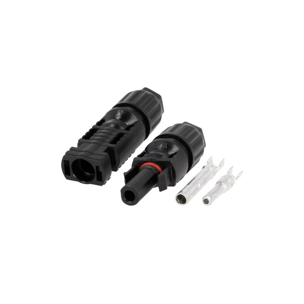 FICHA SOLAR MC4 MACHO + FÊMEA + TERMINAIS 2.5 / 4.0 / 6.0mm2