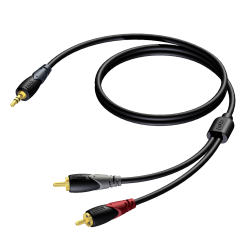 CABO AUDIO JACK 3.5MM ST - 2X RCA MACHO 1.5MT PROCAB