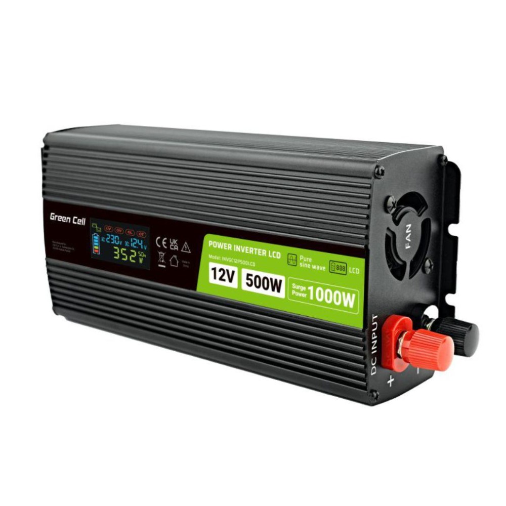 INVERSOR 12VDC/230VAC 500W ONDA PURA