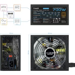 FONTE ALIMENTAÇÃO PARA PC 700W GAMING