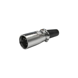 FICHA XLR 5 PINOS MACHO C/ PROTEÇAO CABO