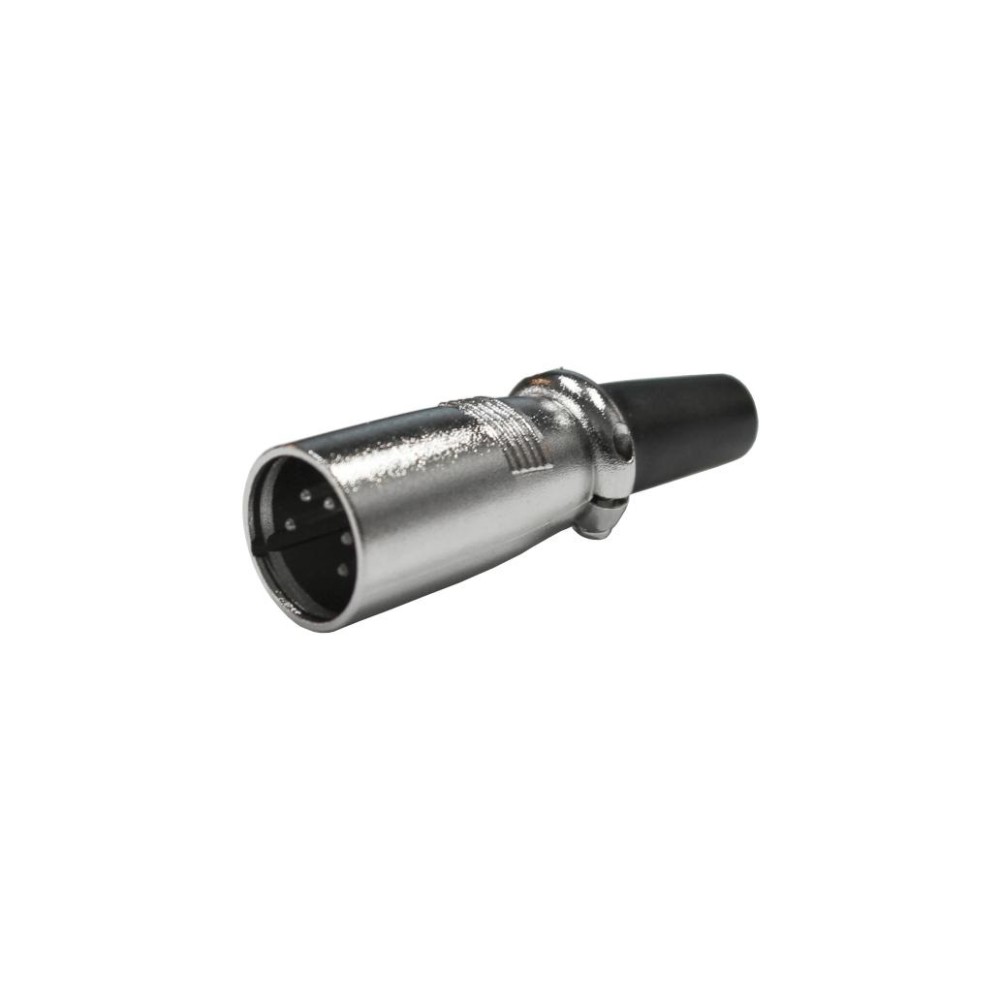 FICHA XLR 5 PINOS MACHO C/ PROTEÇAO CABO