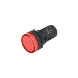 PILOTO REDONDO PAINEL 19.5mm 24VDC VERMELHO