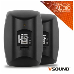 PAR COLUNAS PASSIVAS 5" 80W 100V IPX5 PRETO