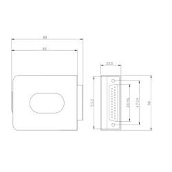 FICHA SUB-D 25P MACHO