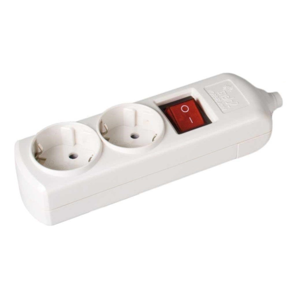 Extensão Elétrica com 2 saídas Schuko, com Interruptor, SOLERA