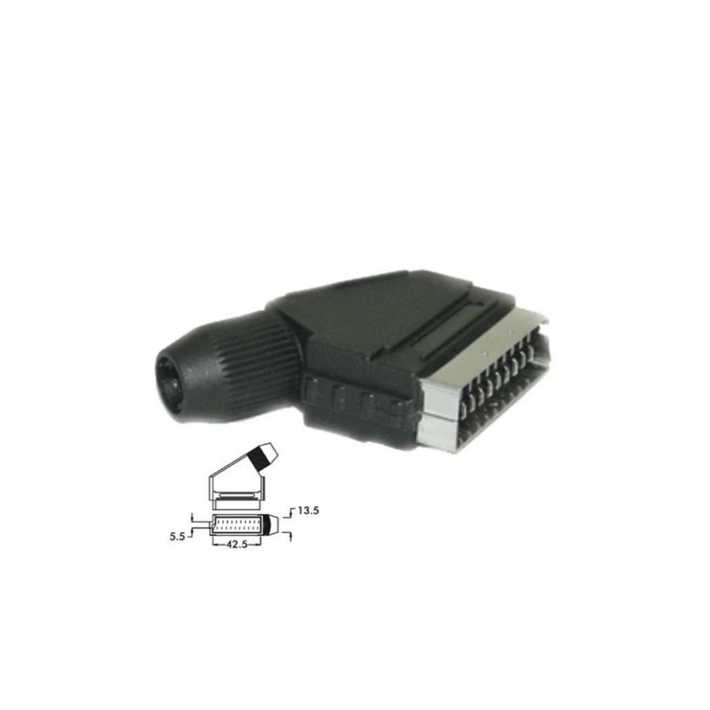 Ficha Scart Macho 21p, Terminais Soldar Ficha Scart Macho 21p, Terminais Soldar