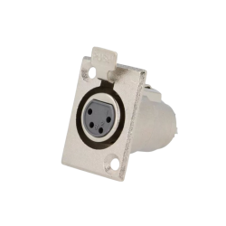 Ficha XLR fêmea 4P, para painel