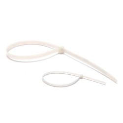 PACK 100 ABRACADEIRAS SERRILHA BRANCA 2.5x200mm