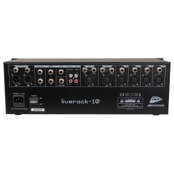 Mesa de Mistura de PA, multifuncional, para rack 19”, 10 entradas / 7 canais, JB SYSTEMS LIVERACK-10