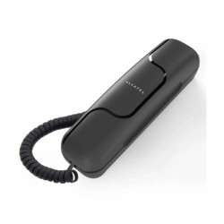 Telefone Fixo, preto, com suporte para montagem em parede, ALCATEL T06