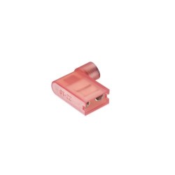 Terminal FASTON Fêmea, angular, vermelho, 1,5/6,3mm