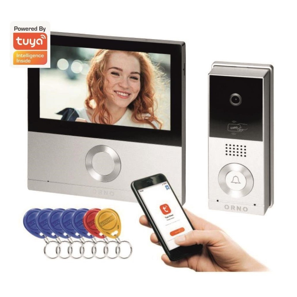 Vídeo Porteiro com LCD 7", Leitor RFID, TUYA