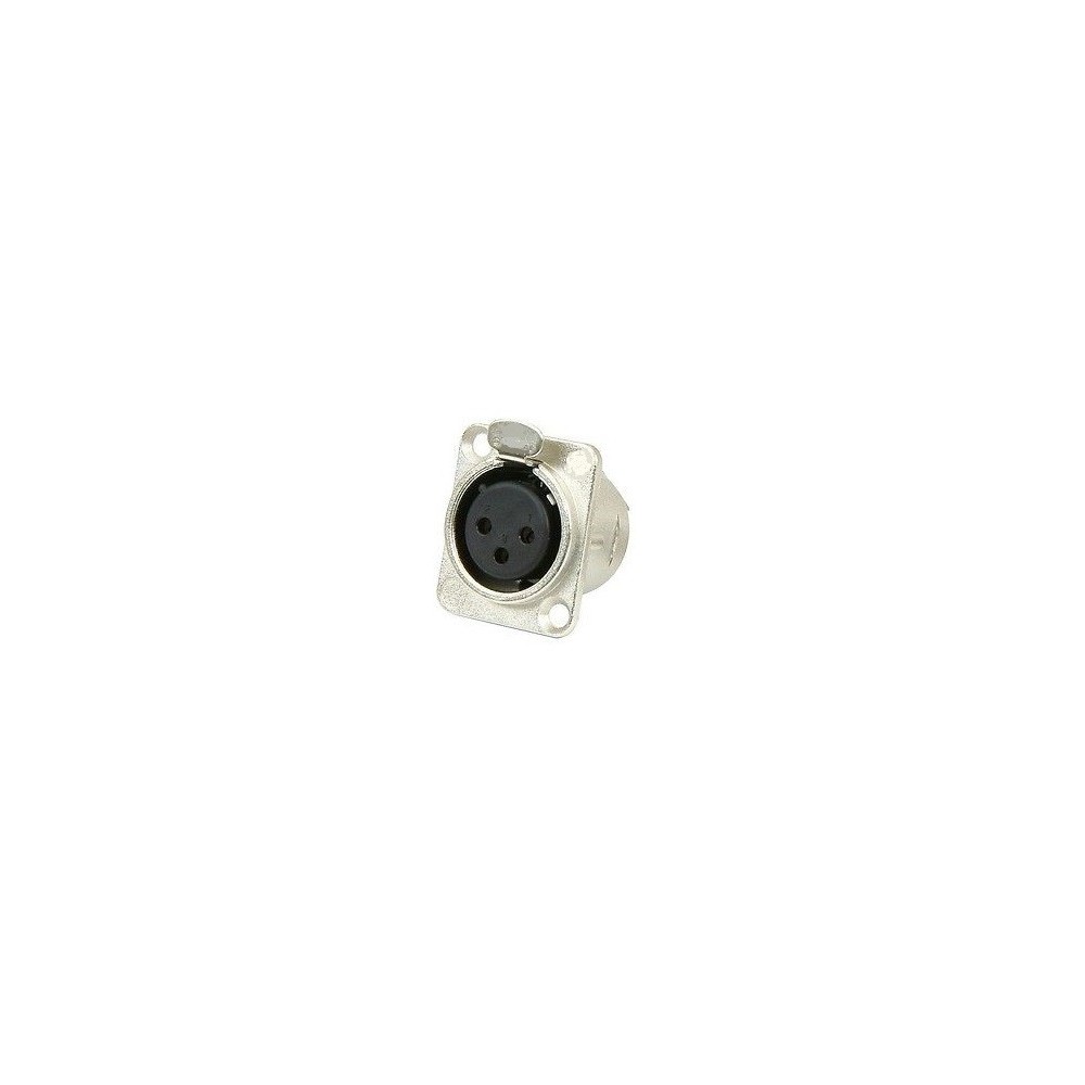 Ficha Fêmea CANON/XLR, para chassi, de 3 pinos