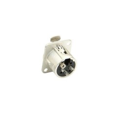 Ficha Fêmea CANON/XLR, para chassi, de 3 pinos