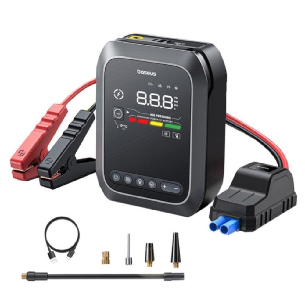 Arrancador de Baterias 4 /1, 1200A, com Compressor 150PSI, BASEUS