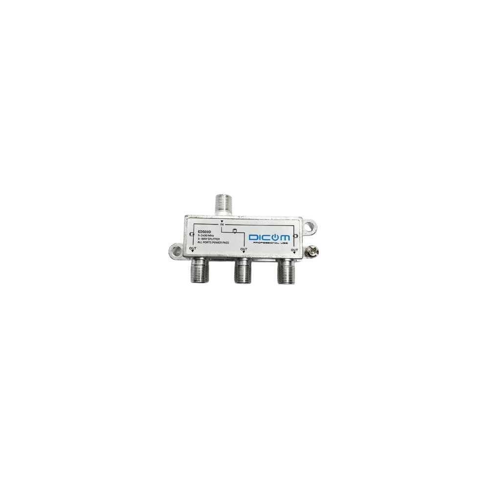 Repartidor de Satélite com 3 vias e Proteção de Díodo, da marca Dicom